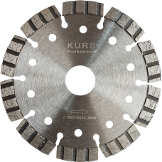 Алмазный диск по армированному бетону d125х22,2 "турбо-лазер" KURS