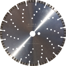 Алмазный диск по армированному бетону d350 "турбо-лазер" KURS