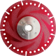 Диск по мрамору d125 red